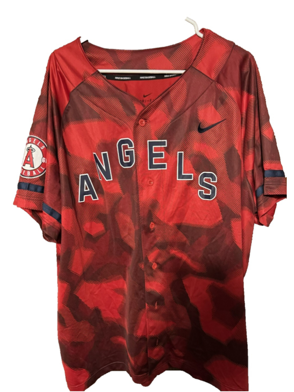 Los Angeles LA Angels of Anaheim Nike Jersey Red Mens Sz XXL